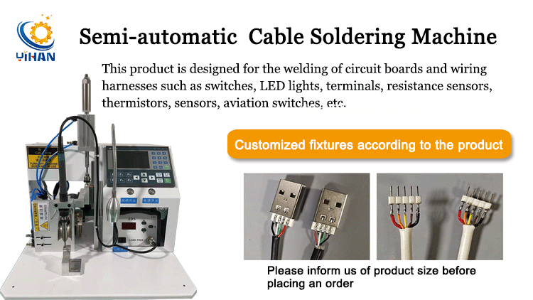 5.5*2.5 Dc Connectors Usb Data Wire Cable Soldering Machine with Base on Your Products