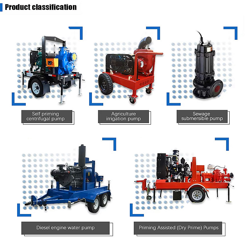 Silent Self Priming Irrigation Pump Trailer Water Pump Set Easy To Move Self Imbibition