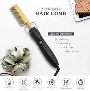 Quality ROHS Certified 45W Hair Curling Comb Travel Size Fast Heats Up wholesale