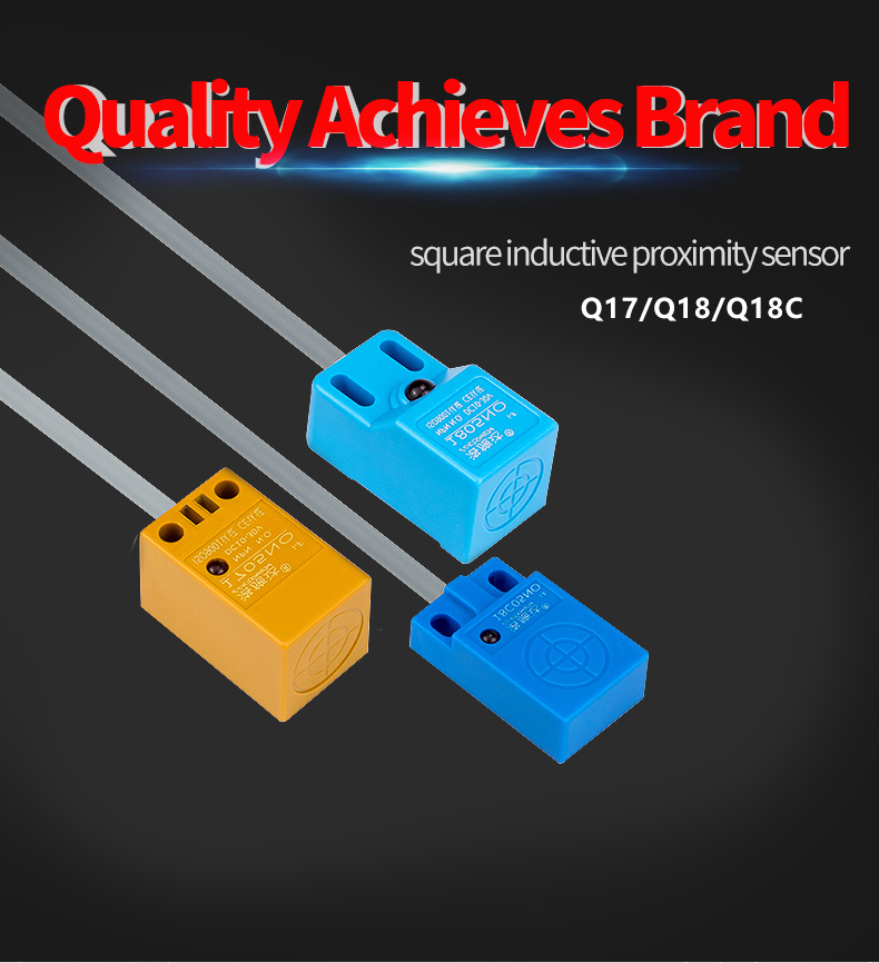 LUOSHIDA Square Inductive Proximity Sensor 12V / 24V DC Q17 Q18 Q18C Size ABS Housing
