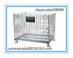Quality Steel warehouse storage wire cages with wheels wholesale