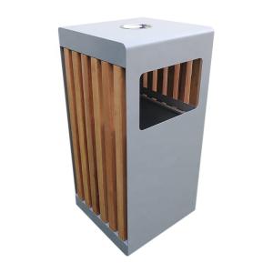 Quality Garden Park W450mm 35L Steel Wooden Dustbin wholesale