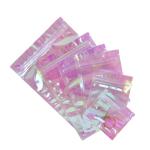 PVC Custom Zipper Bag Iridescent Laser Holographic Plastic Clothing Bag