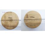 unicolor Coffee Bamboo Cup Cover Replacement Lid 12mm Thickness customized