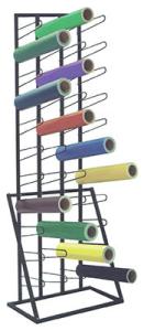 Quality 44 Vinyl Rolling Industrial Metal Display Stands with Wire Arms wholesale