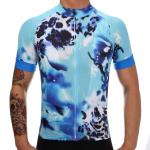Cyclist Blue Custom Bike Riding Jerseys 130g Polyester Gravel Jersey Cycling