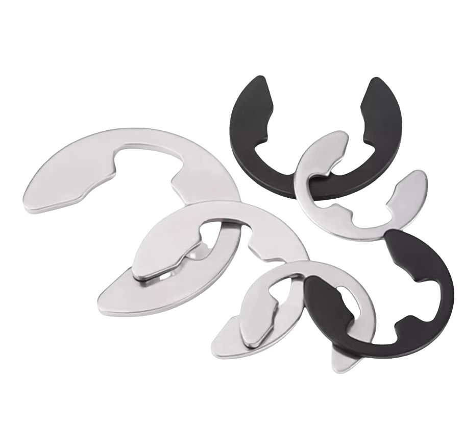 General Industry 304 Stainless Steel DIN6799 M2.3-M10 E Clip Split Washer Circlip Retaining Ring for Shaft Fastener
