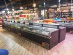 Supermarket Refrigerator Food Frozen Meat Display Island Freezer With ETL