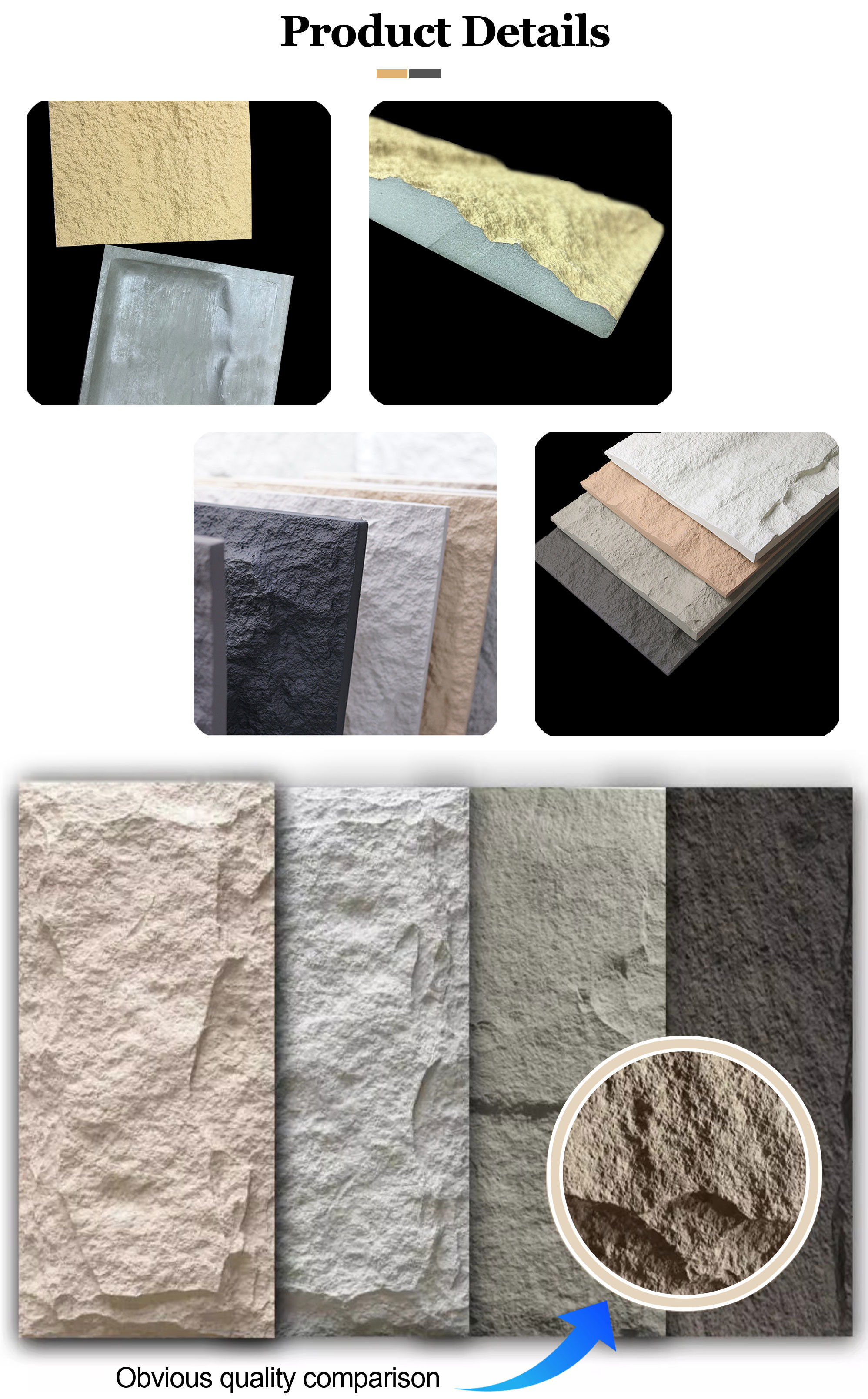 Artificial Stone Soundproof Waterproof 3d Luxury Wall Panel Pu Stone Wall Panel