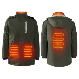 Quality Men's Battery Ski Jacket Custom 7.4Volt Electric Heated Clothes Waterproof with Hood wholesale