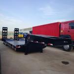 Used New Lowboy Truck Trailer 60T Lowbed Semi Trailer For Sale