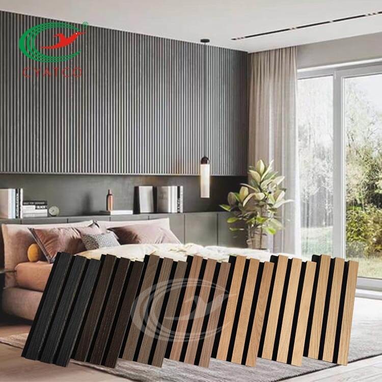 Low Maintenance Wood Veneer Acoustic Wall Panels For Commercial Space