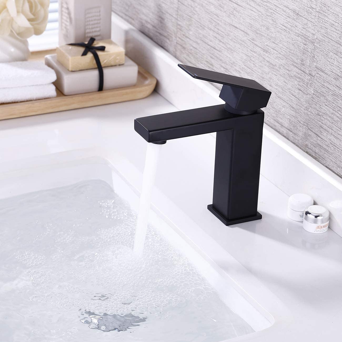Borneira 304 Stainless Steel Bathroom Basin Faucet Black Grifos Para Cocina Hot Cold Sink Faucets