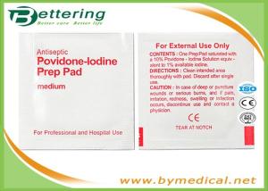 Quality Disposable Antiphlogosis Povidone-Iodine Prep Pad Wipe Cleanser Swab for First Aid Skin Cleaning and Disinfecting wholesale