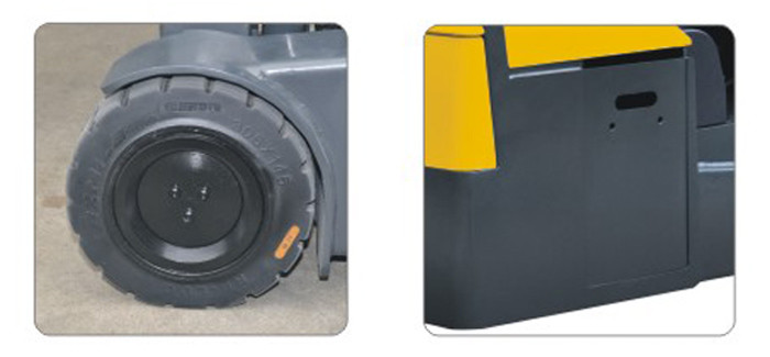 Rear Wheel Drive Electric Forklift Truck Seated With Side Shift TUV Certification