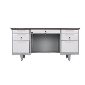 Quality Adjustable Standfoot KD Structure Double Pedestal Steel Office Desk wholesale