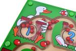 Childrens wooden Number Magnetic Puzzle Maze Toys Bead Board Game