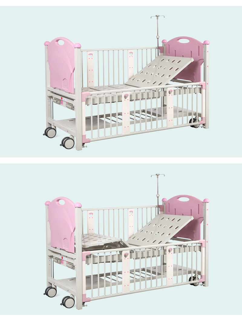 Hospital Medical Manual Children Cartoon Bed With Wheels For Sale