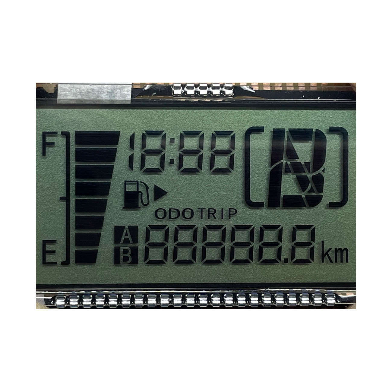 High Quality Custom HTN LCD Display Eight Shape Monochrome 7 Segment Graphic LCD Screen For Motorcycle Instruments