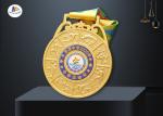 Sport Events Medal With 3D Effect Players Along The Rim