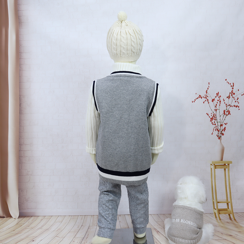 Stock Kids Clothes School Uniform Sweater Primary School Kids Uniforms Waistcoat Baby Vests