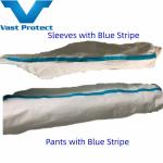 Style Jumpsuit Non-Toxic Disposable Blue Sealed Seam Tape White Micro Film