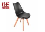 Multicolor Modern Plastic Dining Chairs Heat Resistant Black Plastic Cafe Chairs
