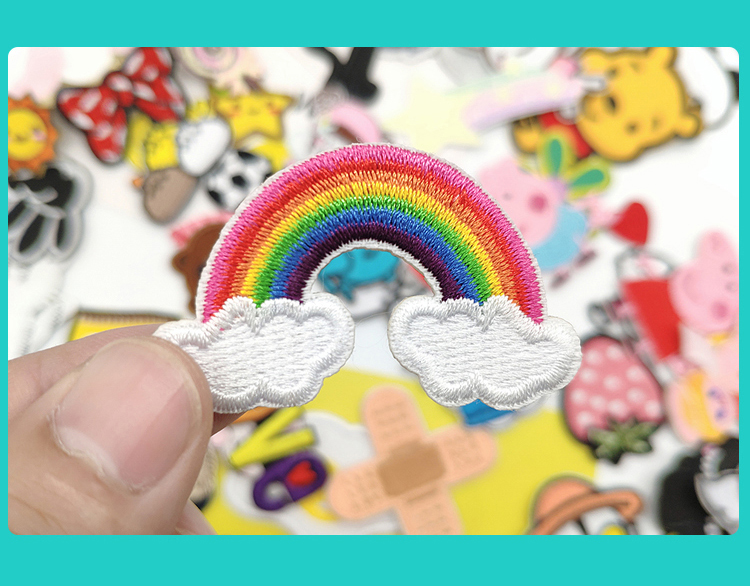 factory made logo butterfly patch heat patch rubber logo patch