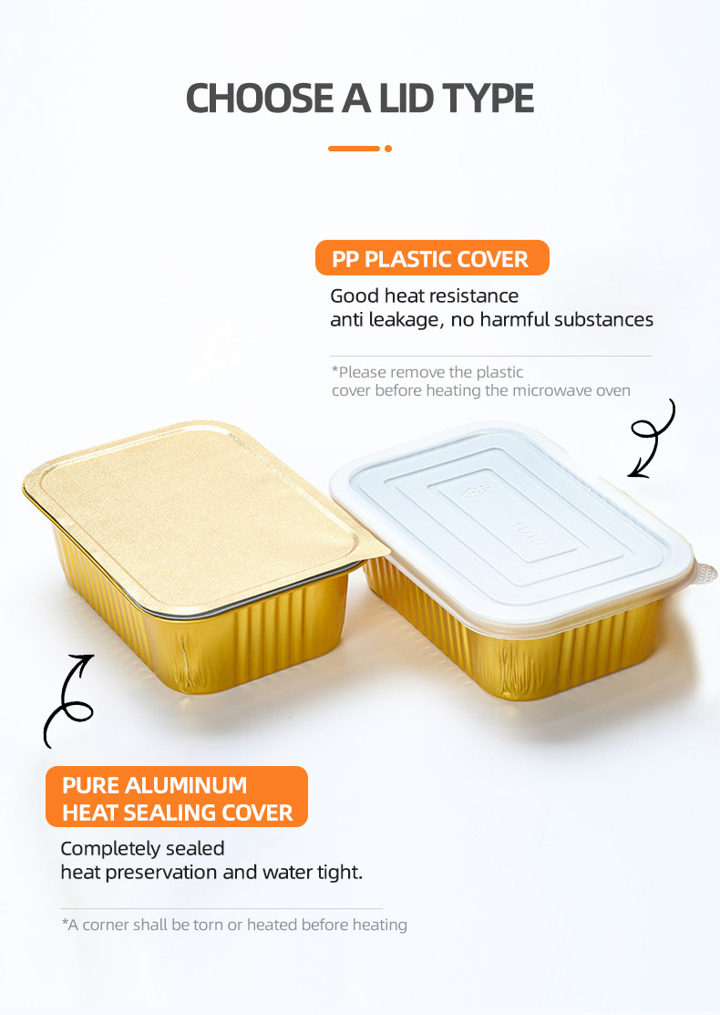 Round Aluminum Foil Lunch Box Barbecue Tin Foil Take Away Packaging Box
