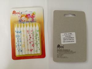 Quality Colorful Star Printable Birthday Candles , Fancy Birthday Cake Candles No Dripping wholesale