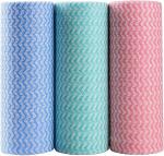 Household Non Woven Kitchen Towels Roll Disposable Multiscene