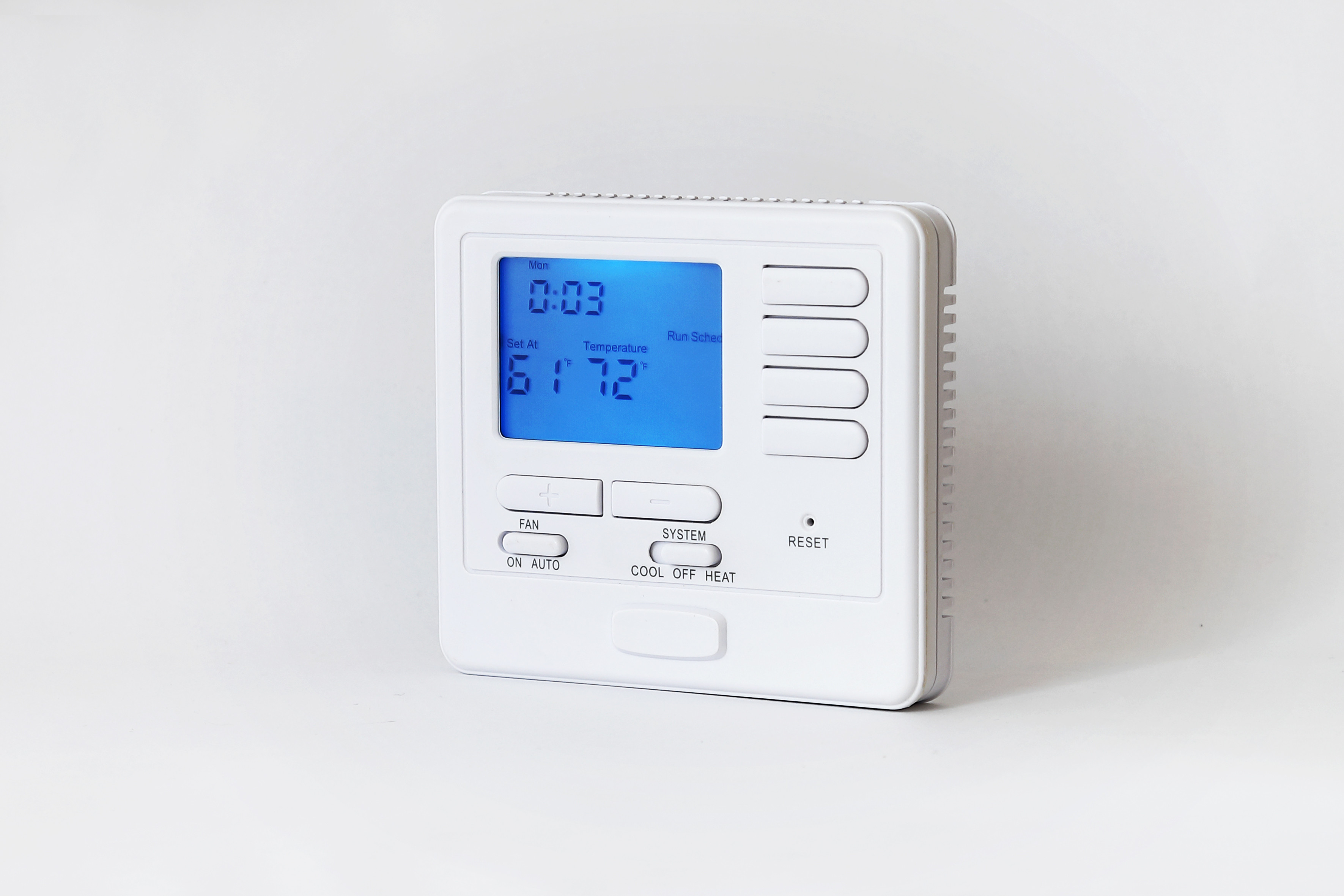 2 Heat 2 Cool Digital Gas Heater Thermostat 24V With Blue Backlight sately Low voltage