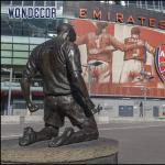 Masterfully Carved Bronze Statues Sculpture Football Players Celebrate Action