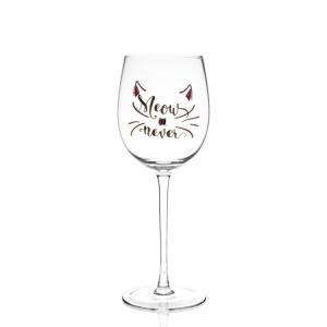 Quality Novelty Applique Creative Festive Glass Cat Theme Wine Glass Gift wholesale