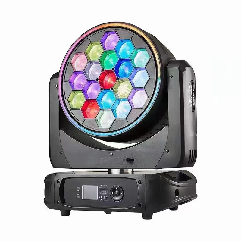 Big Bee Eyes LED Moving Head Beam Light 19pcs 50000 Hour Working Lifetime For DJ