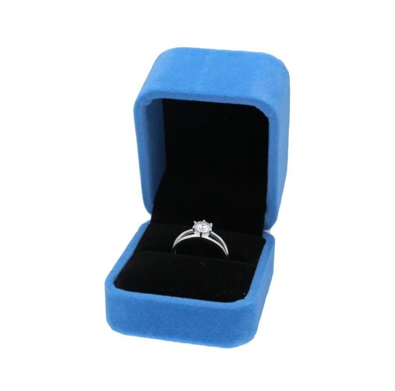 China Manufacturer Wholesale Custom Logo Luxury Jewelry Packaging Box Made of PU Leather with Flocking Storage Case Gift Box