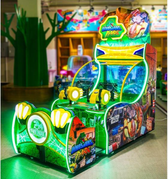 Indoor amusement Dinosaurs Park kids arcade machine, shooting dino lottery game