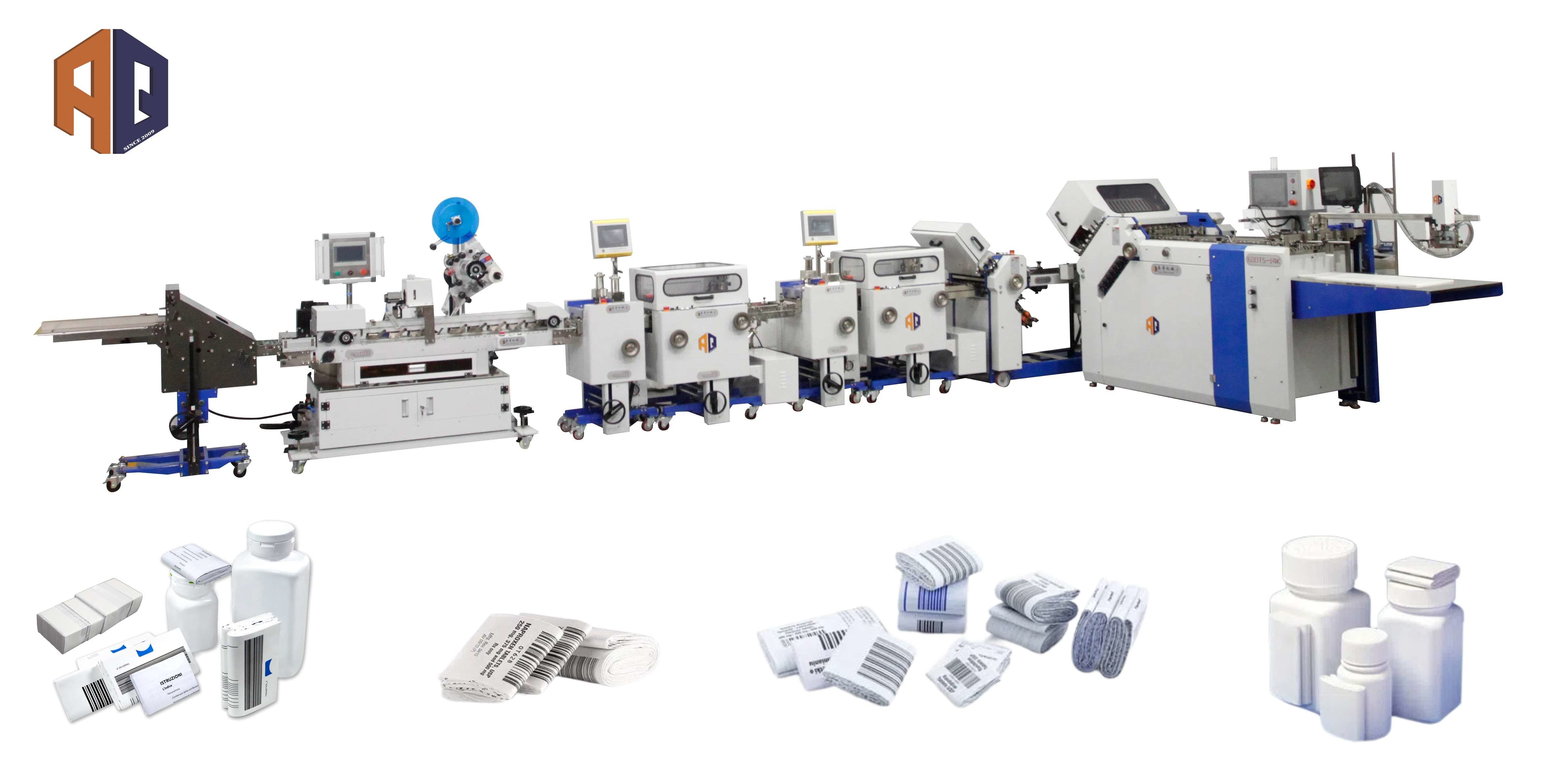 AOQI High Quality Folded Leaflet Paper Folding Outserts System For Pharmaceutical Industry