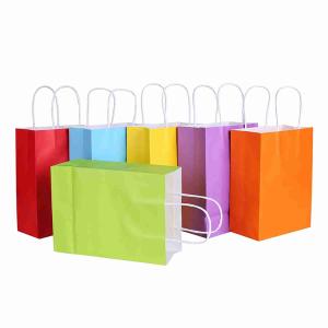 Quality ODM Colorful Gift Polkadot Kraft Paper Shopping Bags Craft Bulk for shopping wholesale