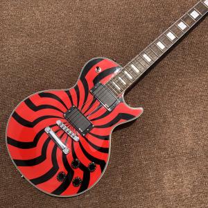 Quality Custom Grand LP Style Electric Guitar G-Zakk Wylde Bullseye in Cherry Sunburst Windmill Painting Chrome Hardware wholesale