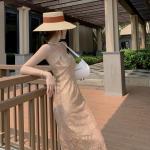 Elegant Lace Sling Wrap Womens Vacation Dresses 113cm