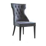 Velvet Leather Chesterfield Dining Chairs Grey Brown Cream Green Grey Beige