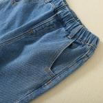 New Design Kids Denim Jeans Full Length Black Blue Jeans Boys Elastic Waist