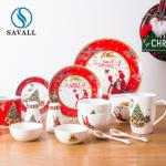 Christmas Colored Porcelain Dinnerware Cartoon Party Gift Box