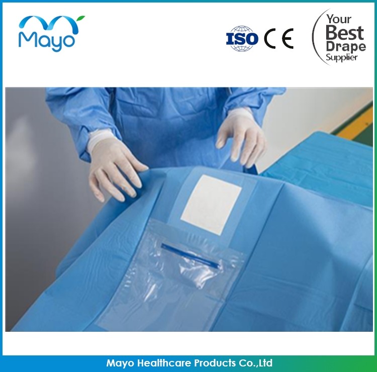SMS Ophthalmic Drape With Pouch ISO FDA Disposable Eye Drape