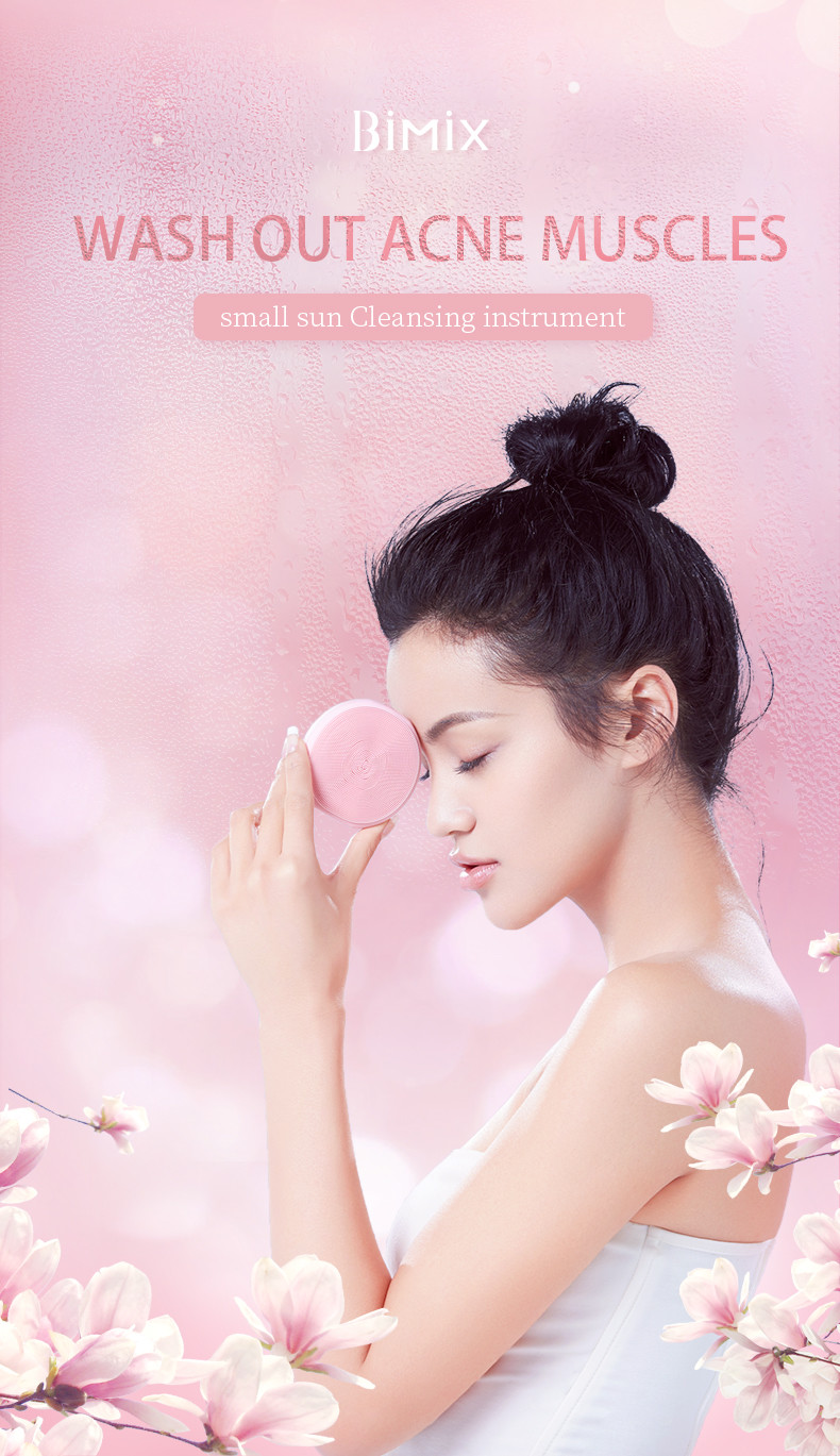 Nutrition Absorption EMS Microcurrent Silicone Face Cleansing Brush