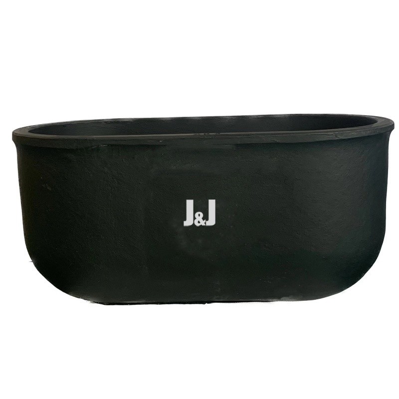 Industrial Metal Melting Oval Type Crucible Silicon Carbide Graphite 40 - 50 W/mK
