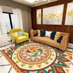 Household Polyester Living Room Floor Carpets Middle Eastern Style Dining Room