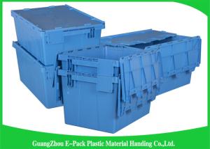 Quality Euro Nestable Heavy Duty Plastic Storage Containers , Plastic Box With Hinged Lid Leakproof wholesale