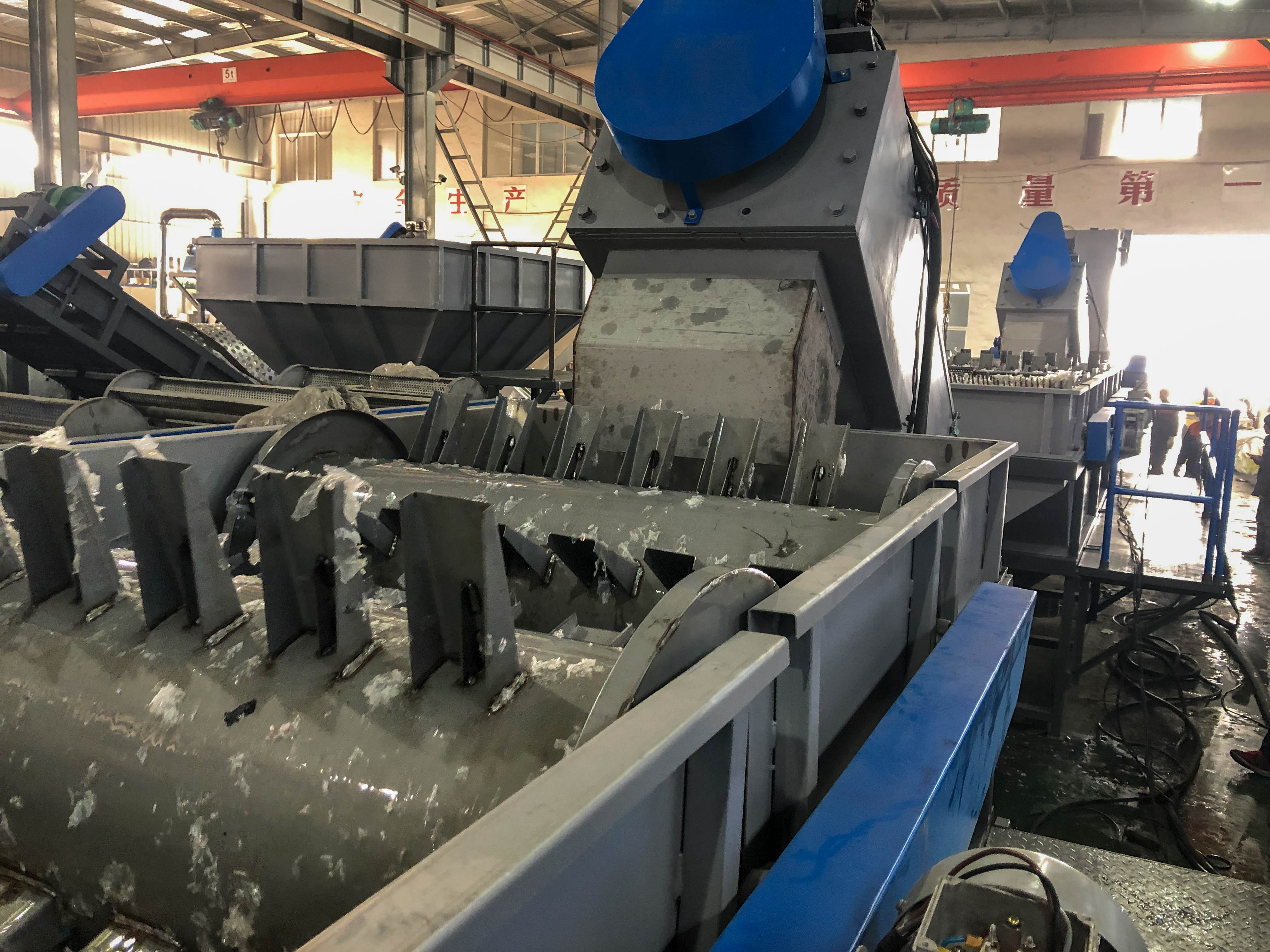 300-1000kg/H Agricultural Film Recycling Machine HDPE Pelletizing